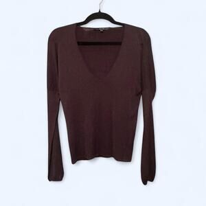 Vintage gucci burgundy v neck